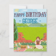 Tarjeta de cumpleaños personalizada y moderna para