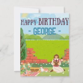 Tarjeta de cumpleaños personalizada y moderna para
