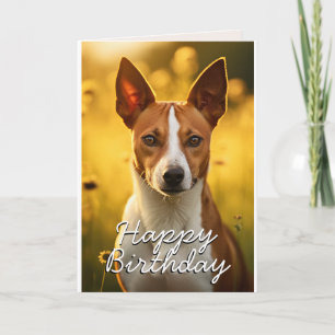 Tarjeta de cumpleaños personalizado Basenji