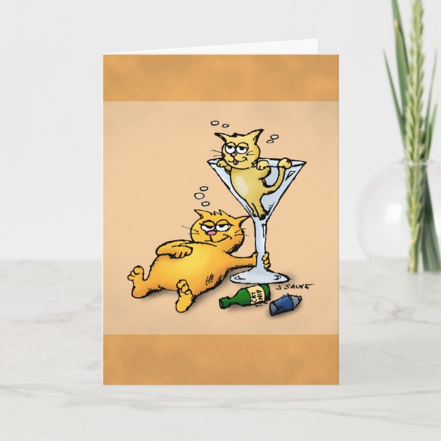 Tarjeta de cumpleaños Personalizado Cocktails & Ki (Anverso)
