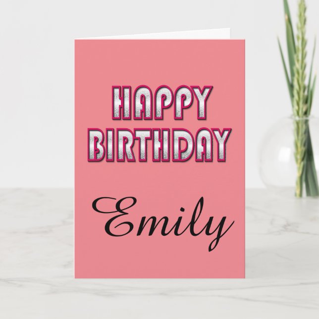 Tarjeta de cumpleaños personalizado con plantilla  (Anverso)