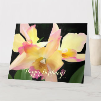 Tarjeta de cumpleaños Personalizado de orquídeas a