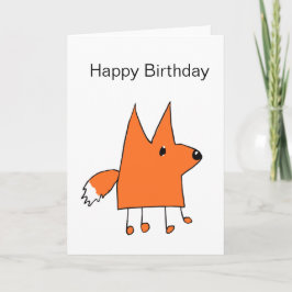Tarjeta de cumpleaños personalizado Fox