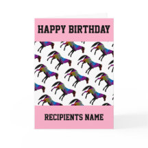 Tarjeta de cumpleaños personalizado Racehorse