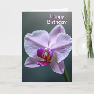 Tarjeta de cumpleaños Pétalo Púrpura Alegre