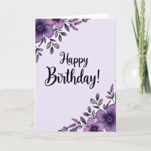 Tarjeta de cumpleaños Pétalos de Lila