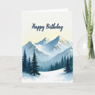 Tarjeta de Cumpleaños Picos Invernal Pacífico