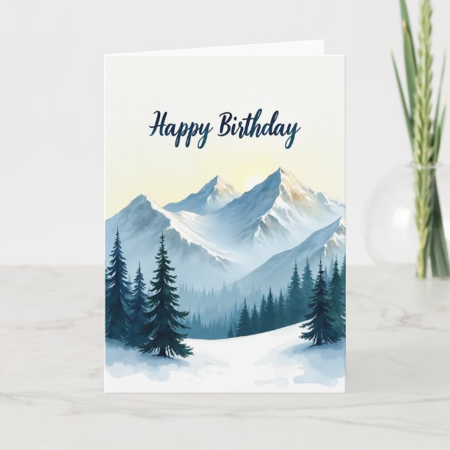 Tarjeta de Cumpleaños Picos Invernal Pacífico (Anverso)
