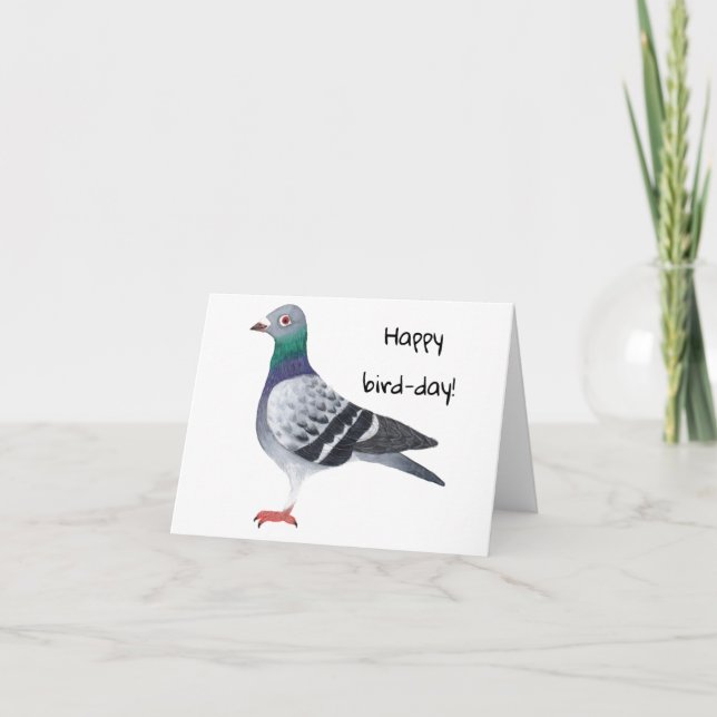 Tarjeta de cumpleaños Pigeon (Anverso)