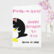 Tarjeta de cumpleaños pingüino para chica joven (Orchid)