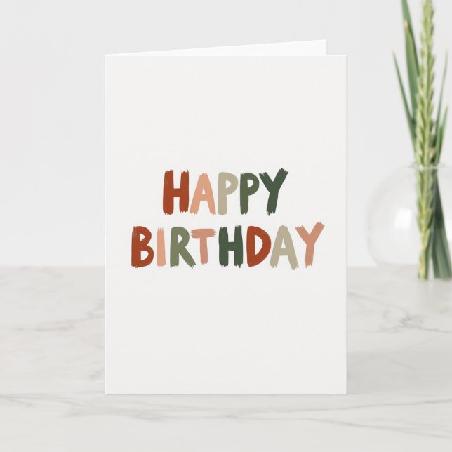 Tarjeta de cumpleaños pintada a mano (Anverso)
