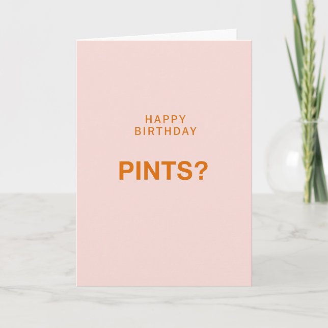 Tarjeta de Cumpleaños Pints (Anverso)