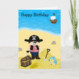 Tarjeta de cumpleaños pirata