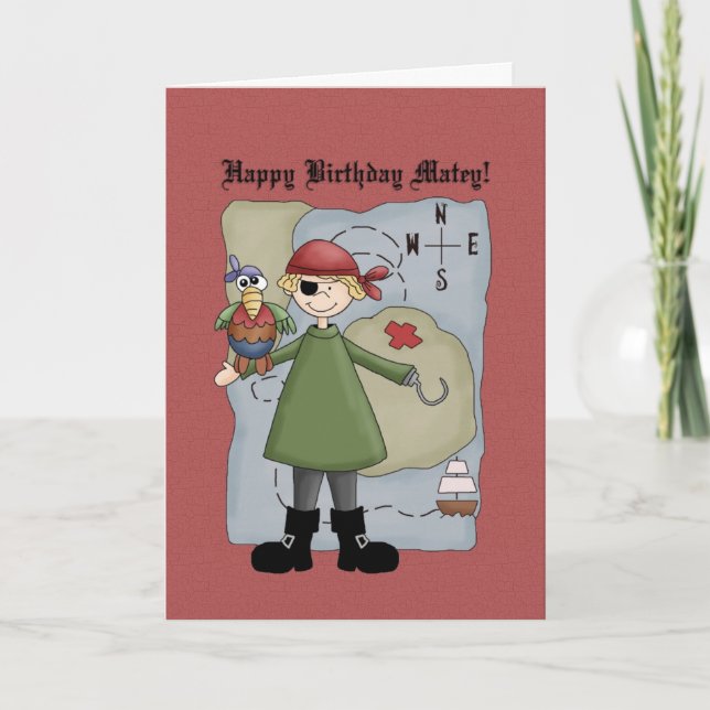 Tarjeta de cumpleaños pirata (Anverso)