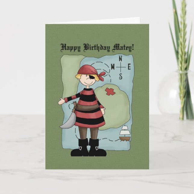 Tarjeta de cumpleaños pirata (Anverso)