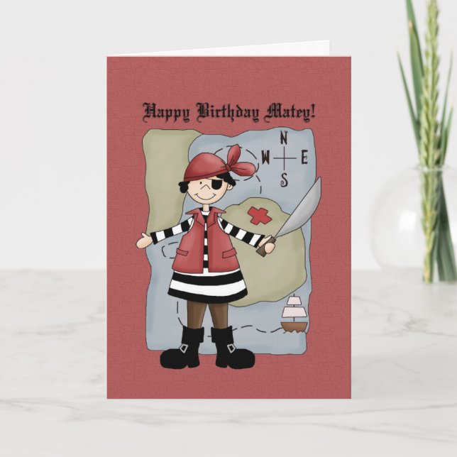Tarjeta de cumpleaños pirata (Anverso)