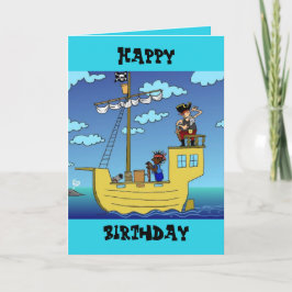 Tarjeta de cumpleaños pirata de dalDesignNZ