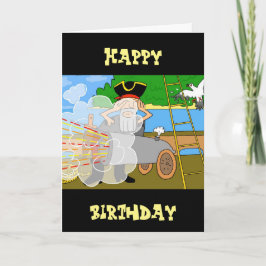 Tarjeta de cumpleaños pirata de dalDesignNZ