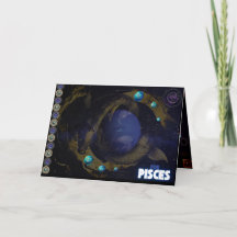 Tarjeta de cumpleaños Pisces