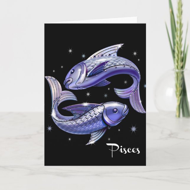 Tarjeta de cumpleaños Pisces (Anverso)