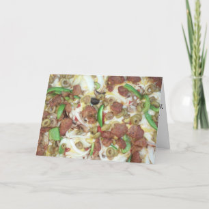 Tarjeta de cumpleaños "Pizza Suprema"