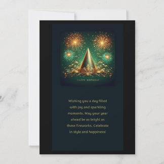 Tarjeta de cumpleaños plana