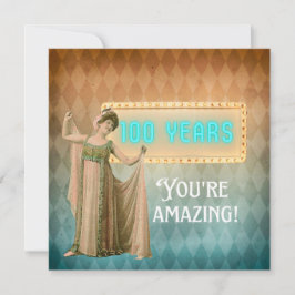 Tarjeta de cumpleaños plana de cantante de cosméti