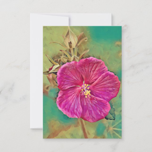 Tarjeta de cumpleaños plana de estilo Art Nouveau  (Anverso)