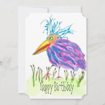 Tarjeta de cumpleaños plana para pintura de color
