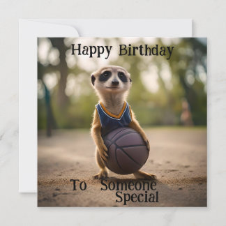 Tarjeta de cumpleaños plana "The Hoop Star Baby Me
