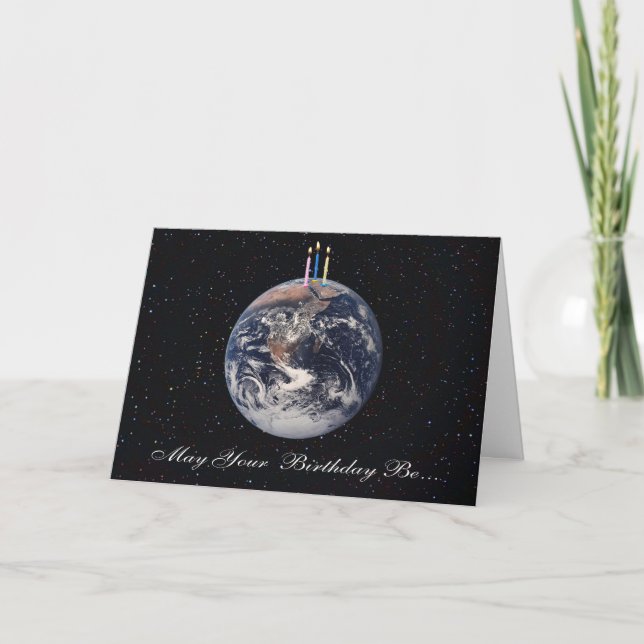 Tarjeta de cumpleaños Planet Earth (Anverso)