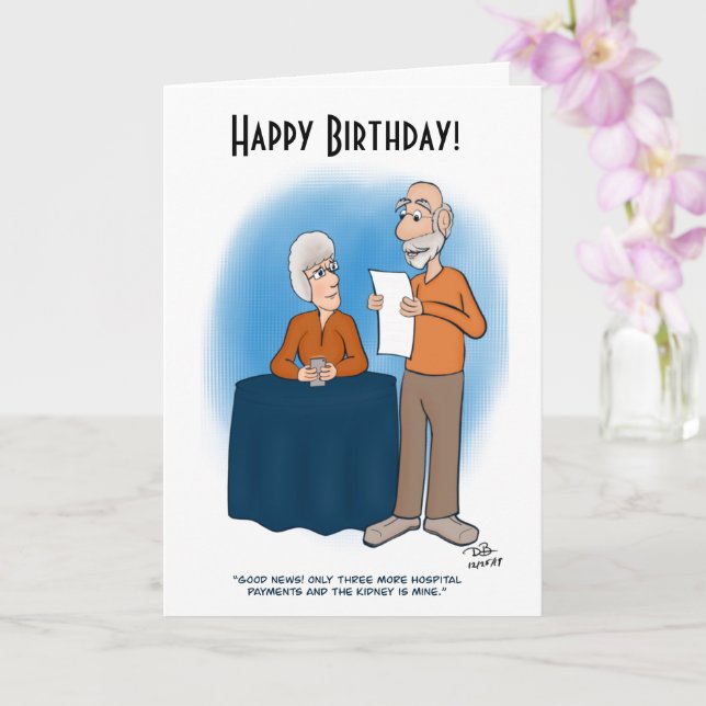 Tarjeta de cumpleaños plegada (Orquídea)