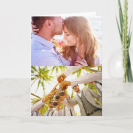 Tarjeta de cumpleaños plegada 2 fotos del borde