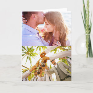 Tarjeta de cumpleaños plegada 2 fotos del borde