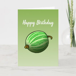 Tarjeta de cumpleaños plegada de fruta de grosella