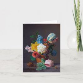 Tarjeta de cumpleaños plegada floral