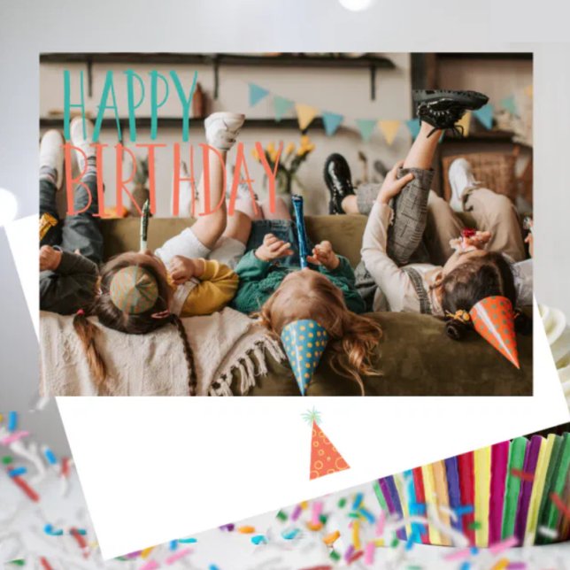 Tarjeta de cumpleaños plegada para niños adorables (Subido por el creador)