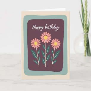 Tarjeta de cumpleaños Plum Bloom
