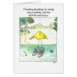 Tarjeta de cumpleaños "Plunge"