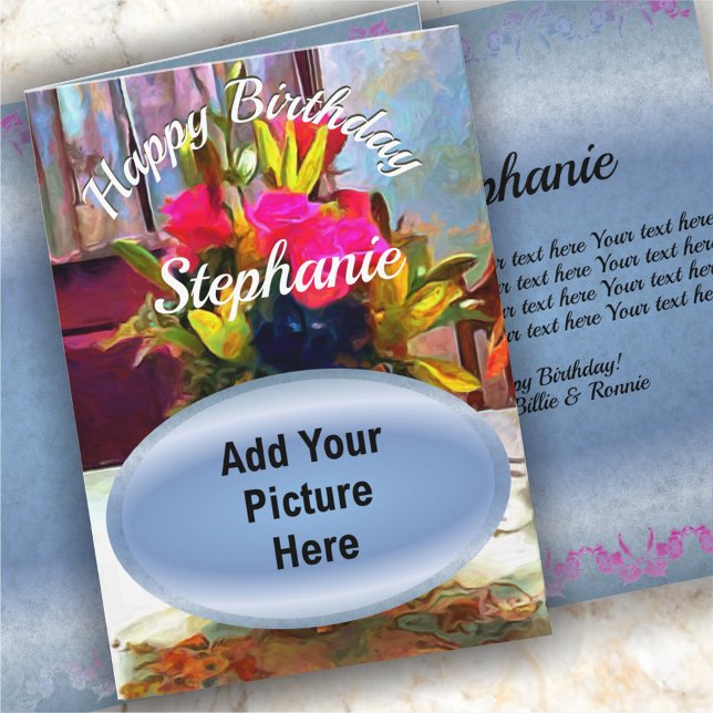 Tarjeta de cumpleaños PM0001 de las flores de amor (Subido por el creador)