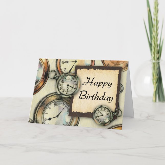Tarjeta de cumpleaños Pocket Watch (Anverso)