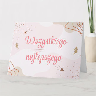 Tarjeta de cumpleaños polaca Wszystkiego Najlepsze