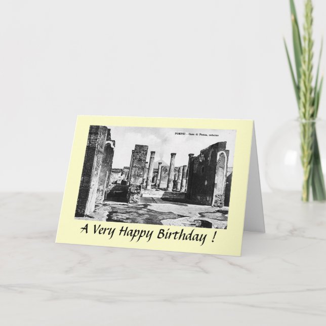 Tarjeta de cumpleaños - Pompei (Anverso)