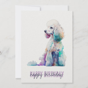 Tarjeta de cumpleaños Poodle