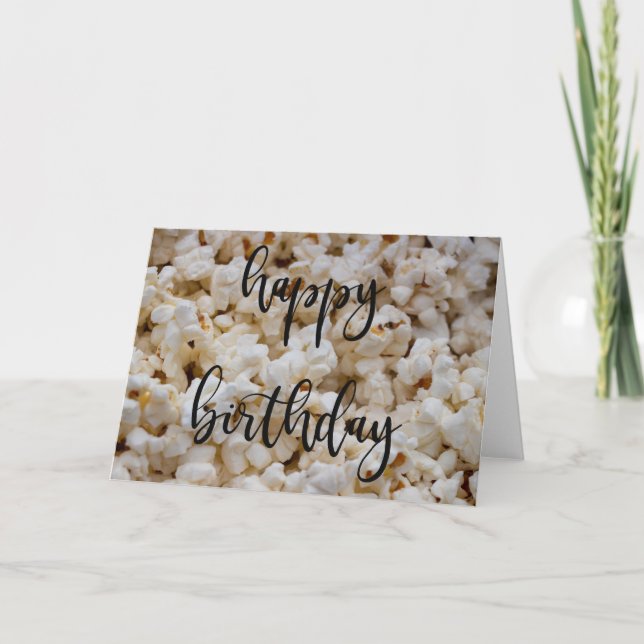 Tarjeta de cumpleaños Popcorn (Anverso)