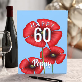 Tarjeta de cumpleaños Poppy 60 Personalizado
