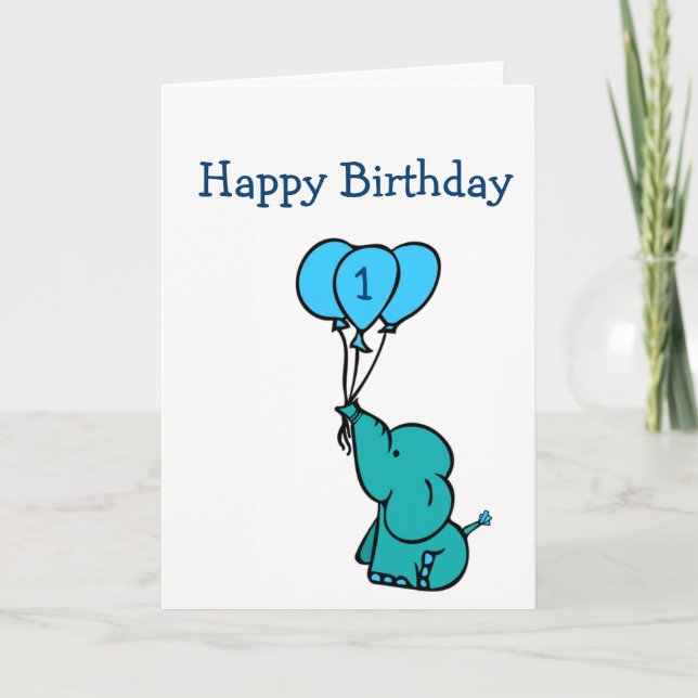 Tarjeta de cumpleaños por edad del personalizado - (Anverso)