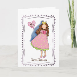 Tarjeta de cumpleaños por edad para Chica