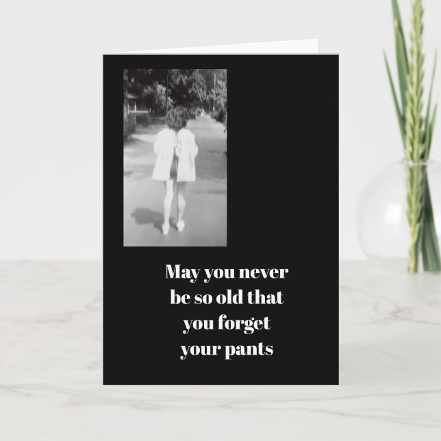 Tarjeta de cumpleaños por envejecer (Anverso)