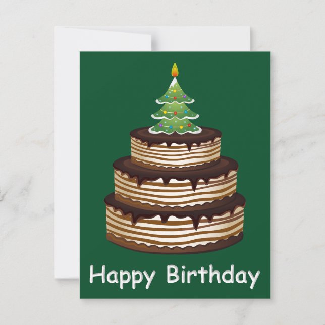 Tarjeta de cumpleaños por hora para navidades (Anverso)